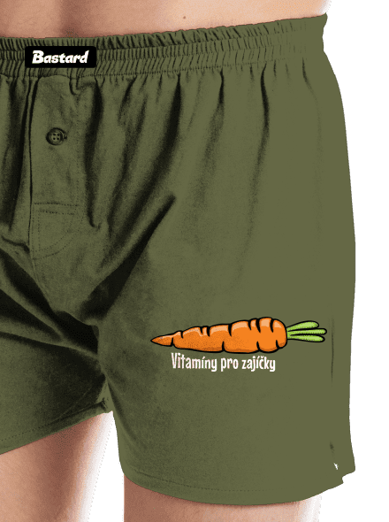 Vitamíny pro zajíčky pánské trenky Khaki