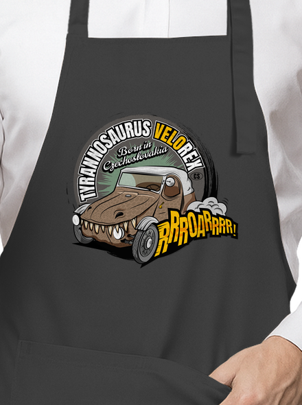 Tyrannosaurus Velorex zástěra Dark Grey