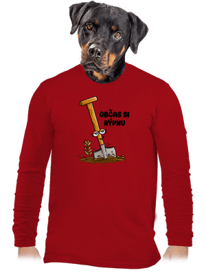Občas si rýpnu pánské dlouhý rukáv Red