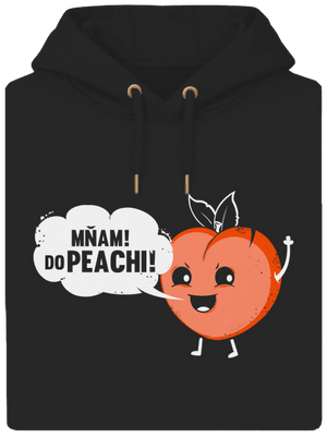 Mňam do peachi unisex mikina premium Dark Black