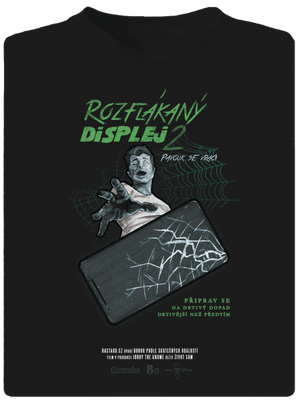 B13: Rozflákaný displej dětské sportovní tričko Black