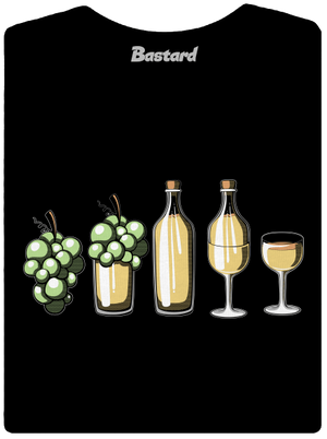 Evoluce bílého vína dámské tričko s lemem Black