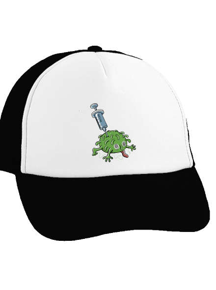 Zapíchlý covid kšiltovka truckerka Black cap