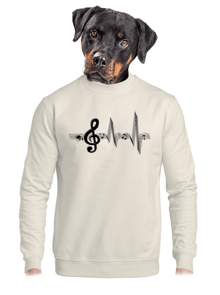 Žiju muzikou unisex mikina bez kapuce Off White
