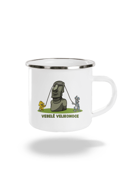 Velikonoční Moai plecháček White