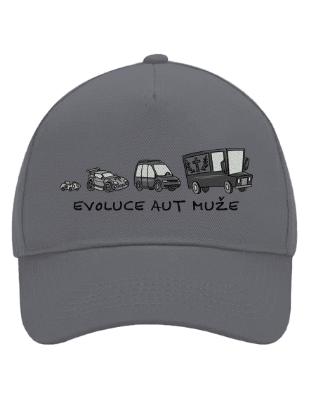 Evoluce aut muže kšiltovka baseballka Graphite grey