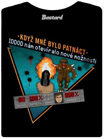 B15: Doom dámské tričko s lemem Black