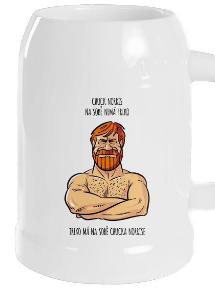 Chuck Norris půllitr White