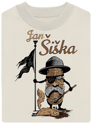 Jan Šiška unisex mikina bez kapuce Off White