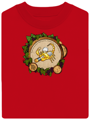 Vinný horoskop: Štír unisex mikina bez kapuce Red