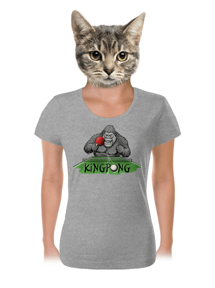 King pong dámské tričko Dark Gray Melange