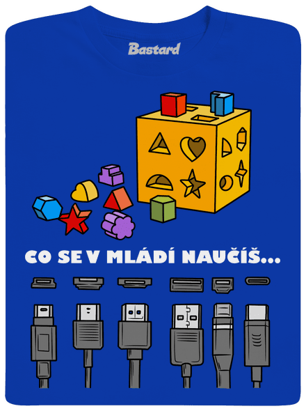Co se v mládí naučíš pánské dlouhý rukáv Royal Blue