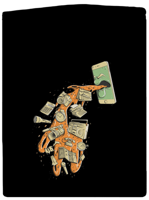 Digitální kocovina dámská mikina na zip Black