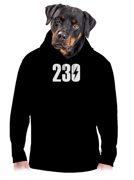 230 V pánská mikina klokanka Black