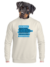 unisex mikina bez kapuce