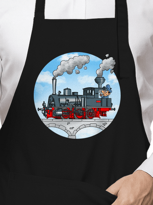 Kouř z komína zástěra Black