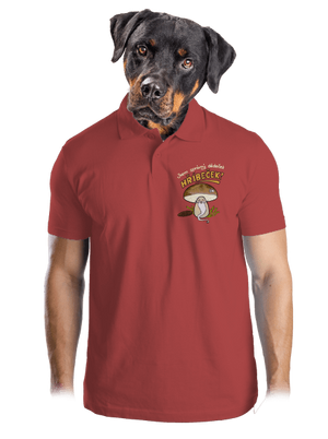 Babka a hříbeček pánská polokošile Burgundy