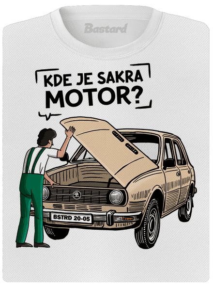 Kde je motor? dámské sportovní tričko White