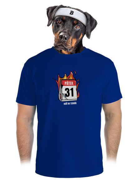 Hoří mi termín pánské sportovní tričko Royal Blue Mal