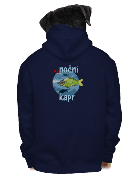 Vánoční kapr pánská mikina na zip Navy