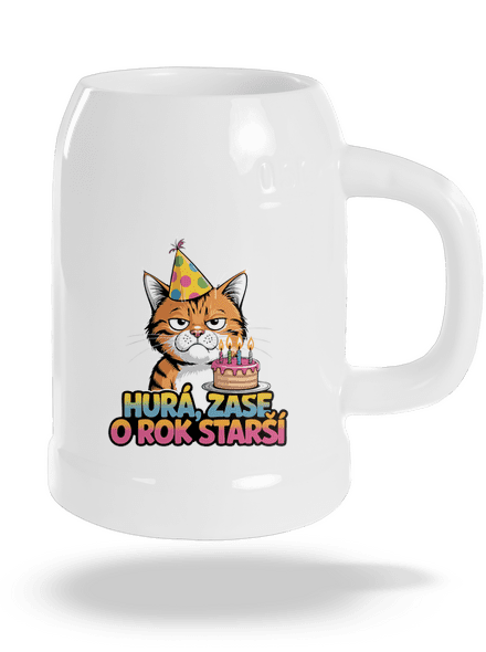 O rok starší půllitr White
