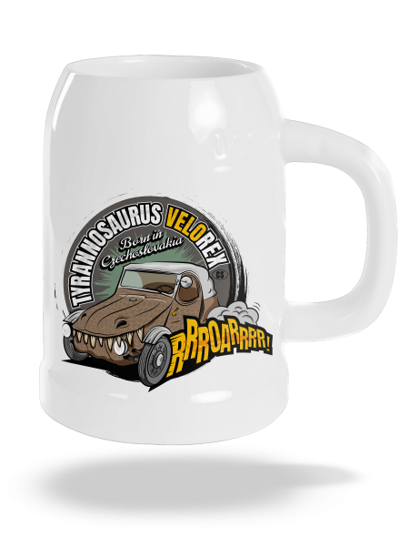 Tyrannosaurus Velorex půllitr White