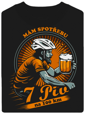 Spotřeba 7 na 100 unisex mikina bez kapuce Black