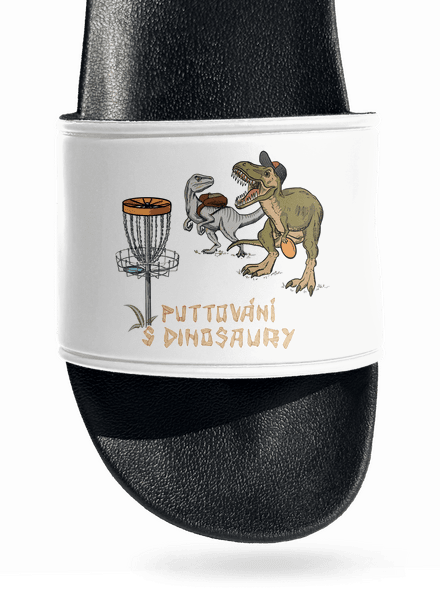 Puttování s dinosaury pantofle White