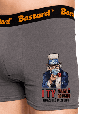 Nasaď roušku boxerky Gray Melange