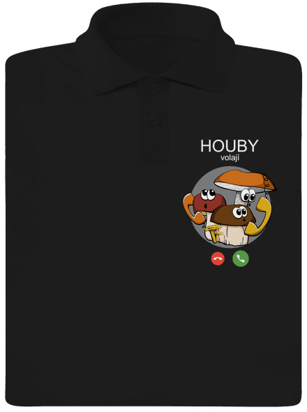 Houby volají pánská polokošile Black