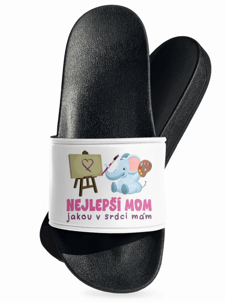 Nejlepší mom pantofle White