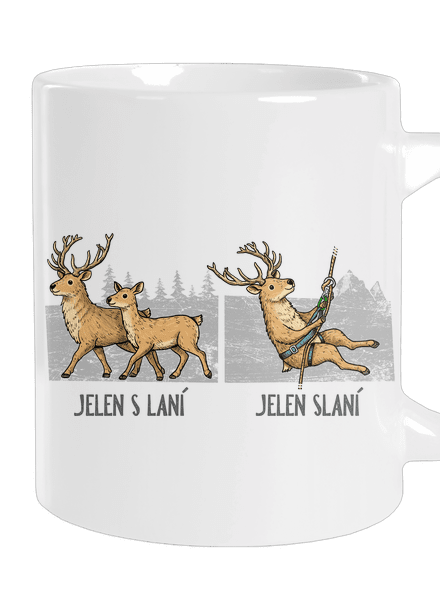 Jelen s laní velký hrnek White