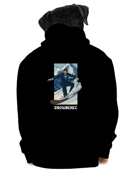 Snowbenec a snowbenka pánská mikina na zip Black