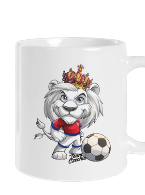 Fotbalový lev klasický hrnek White