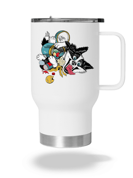 Border kolie termohrnek White