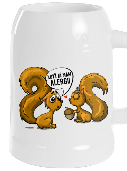Alergická veverka půllitr White