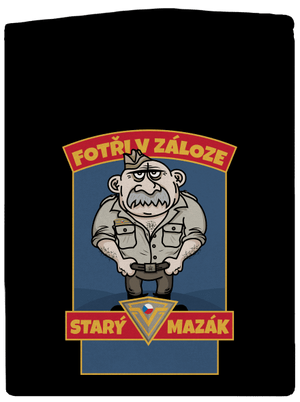 Starý mazák pánská mikina na zip Black