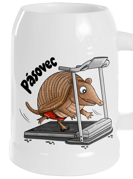 Pásovec půllitr White