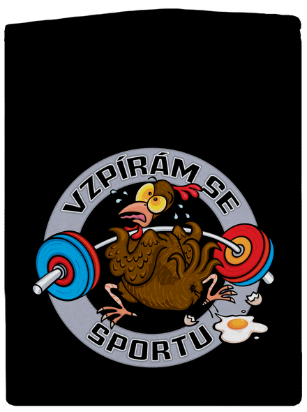 Vzpírám se sportu dámská mikina na zip Black