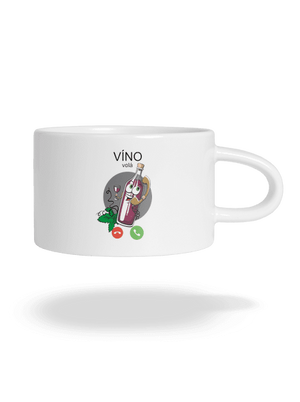 Červené víno volá hrnek makronka White