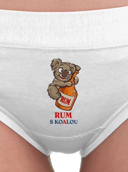 Rum s koalou dámské kalhotky White