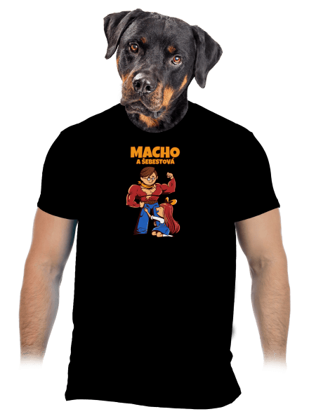 Macho a Šebestová pánské tričko Black