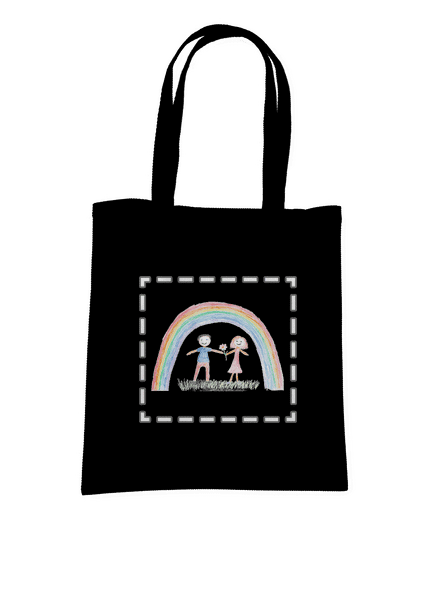 Dětské kresby - nahraj vlastní taška Black