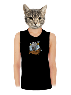 Na suchu dámské tílko volné Black