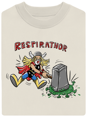 Respirathor unisex mikina bez kapuce Off White