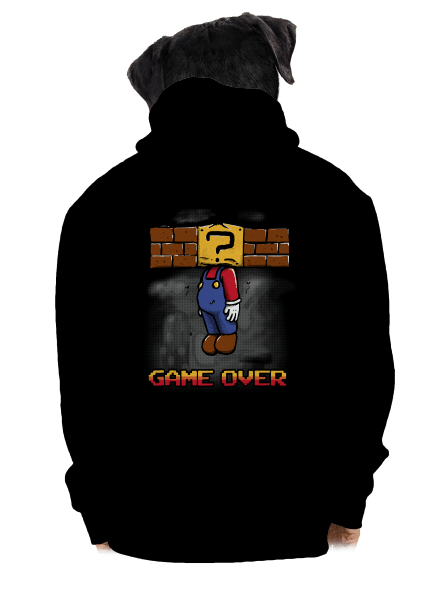 Game over pánská mikina na zip Black
