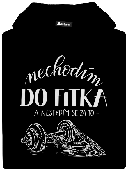 B12: Nechodim do fitka dětská mikina klokanka Black