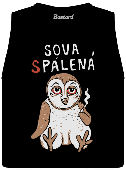 Sova Pálená dámské tílko volné Black