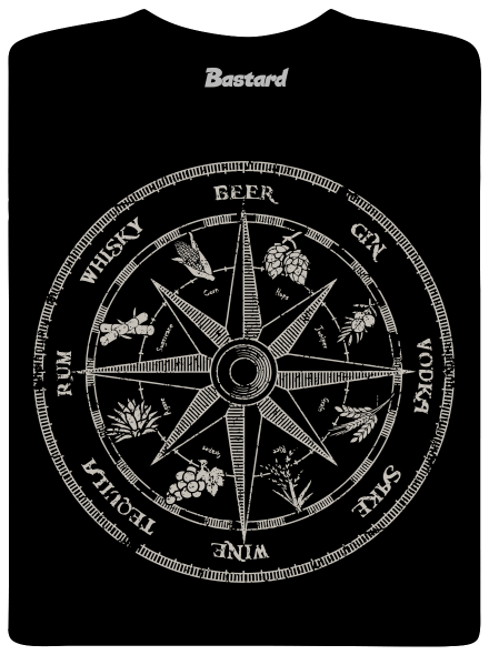 Alkoholický kompas pánské dlouhý rukáv Black