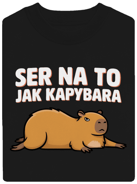 Jak kapybara unisex mikina bez kapuce Black